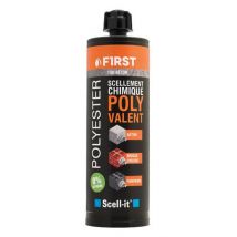 Cartouche Scellement Chimique Polyvalent First Scell-it - 410 Ml - Gris Béton - First410g - Bricoman