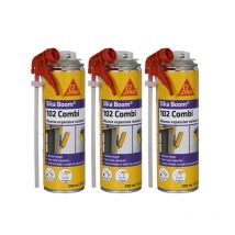 Lot De 3 Mousses Polyuréthanes Expansives Sika Sika Boom 102 Combi - 500ml - Bricoman