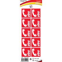 Planche 10 Pictogrammes 40x40mm - Téléphone Incendie - 4251028 - Bricoman