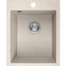 Evier De Cuisine En Granit Beige Chichi, 1 Bac, 48x38 - Bricoman