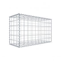 Gabion En Acier Galvanisé 100x60x40cm (lxhxp), Mailles 10 X 10cm, Spirale, Cage Métallique Pour Mur Ou Jardin - Bricoman