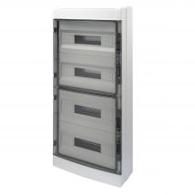 Coffret Électrique Étanche 72 Modules – 4 Rangées – Sans Borniers - Gewiss - Gw40109 - Bricoman