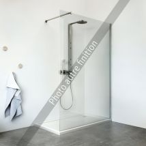 Paroi De Douche Walk-in Largeur 120 Cm Hauteur 2,00m Profilé Argent Poli Verre Clair Clean - Tecnomat
