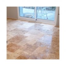 Dallage Travertin Beige Mix 2nd Choix Opus 4 Formats - Bricoman