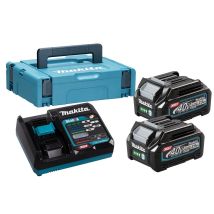 Makita - Packs Énergie 40 V Max Xgt Li-ion (2 Batteries 2.5ah + 1 Chargeur) En Coffret Makpac - 191j81-6 - Bricoman