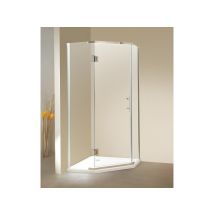 Paroi De Douche D'Angle Porte Battante - Receveur Inclus - Ardia - 90x185 Cm - Bricoman