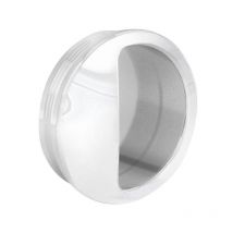 Poignée Cuvette Ronde Diamètre 55 Mm - Plastique Blanc - Bricoman