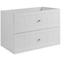 Meuble Suspendu Sous Lavabo Gusto Blanc 80 Cm - Bricoman