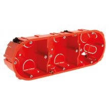 Triple Boîte D'Encastrement Horizontale Ø65x40mm -zenitech - Bricoman