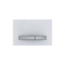 Plaque De Déclenchement Geberit Sigma50 Rectangulaire 246x164x14 Mm Chrome Boutons Blanc Mat - Bricoman