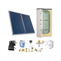 Chauffe-eau Solaire : 2 Capteurs Solaires Toiture Plate + Ballon Ecs 200l Double Échangeur - Thermador - Psolecsp22tp - Bricoman