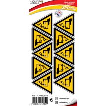 Planche 10 Pictogrammes Triangle 50mm - Danger Batteries - 4252049 - Bricoman