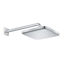Grohe Tempesta 250 Cube, Set De Douche De Tête 380mm, 1 Jet, Carré, Chrome (26682000) - Bricoman