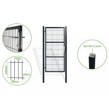 Portillon Grillagé 1m Razo H.200cm Gris - Bricoman