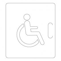 Pochoir Pour Signalisation Horizontale - Pmr 250x300mm - 8005900 - Bricoman
