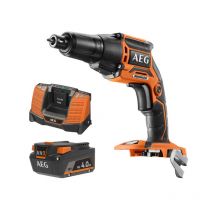 Pack Aeg 18v - Visseuse Plaquiste Brushless - Batterie 4.0 Ah - Chargeur - Bricoman