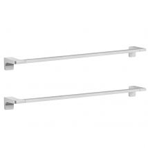 Lot De 2 Brossé Porte-serviettes De Salle De Bain En Inox - 59cm Porte-serviettes Peut Accrocher 2 Serviettes - Porte-serviettes Multifonctionnel - 