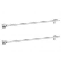 Lot De 2 Brossé Porte-serviettes De Salle De Bain En Inox - 59cm Porte-serviettes Peut Accrocher 2 Serviettes - Porte-serviettes Multifonctionnel - 