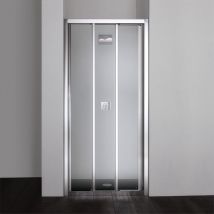 Porte De Douche En Niche Star 120cm, Porte Avec 3 Parois Coulissantes - Bricoman