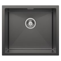 50*44cm Évier De Cuisine 1 Bac Évier De Cuisine En Acier Inoxydable - Évier Encastré Noir - Bricoman