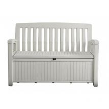 Cassapanca In Resina Patio Storage Bench Bianco Cm. 132,7x61,2x89h Keter - Bricoman