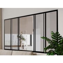 Verrière Coulissante En Aluminium Thermolaqué Noir 180x105 Cm - Ravena - Bricoman