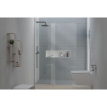 Bernstein - Paroi De Douche 195x140cm En Verre Claire 8mm, Cabine De Douche Porte Coulissante - Nt101 - Bricoman
