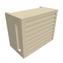 Cache-climatiseur, Acoustique Atole En Aluminium Thermolaqué - Taille 1 : H. 80 X L. 100 X P. 54 Cm - Crème - Bricoman