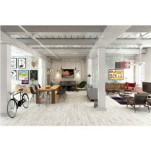 Carrelage Sol Imitation Parquet Malaga Blanco 15*90 Cm - Reflex Boutique - Bricoman