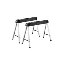 Lot De 2 Tréteaux Métalliques Pliants Stanley - Charge 340 Kg - Bricoman