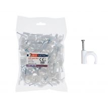 Cavalier Câble Électrique Rond Type Flop Ø16 Mm Blanc (lot De 100 Pcs) | Horoz - Bricoman
