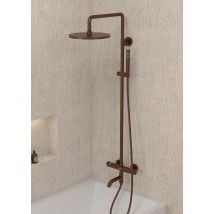 Colonne De Douche Et Bain Thermostatique Or Rose Brossé - Corbeau - Bricoman