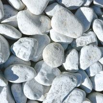 Big Bag De 1m³ (+/- 1,5t ≃ 12m²) Galet De Marbre Blanc De Carrare Ø 60/100 Mm - Livraison Premium - Bricoman