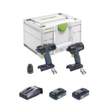 Festool Tid 18 Hpc 4.0 I-set T18 18v Li-ion Battery Combiset (2x 4.0h) En Systainer - Bricoman