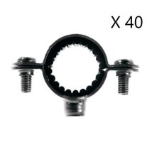 Lot De 2 Sachets De 20 Colliers Simple Novipro Isophonique Diamètre 14mm - 3372683 - Tecnomat