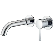 Valaz Robinet De Lavabo Rond À Encastrer, Chromé, Avec Bec De 15 Cm - Série Guadiana - Tecnomat