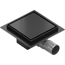 Mexen Flat Caniveau De Sol Carré 15 X 15 Cm, Noir - 1710015 - Bricoman