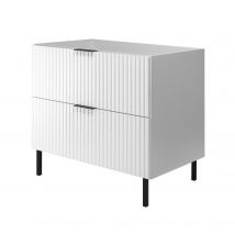 Meuble Sous Vasque Sur Pieds Flow Blanc 80 Cm - Bricoman