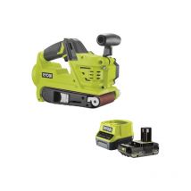 Pack Ryobi Ponceuse À Bande R18bs-0 - 18v One+ - 75 Mm - 1 Batterie 2.0ah - 1 Chargeur Rapide Rc18120-120 - Bricoman