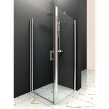 Paroi De Douche Latérale Retour Fixe Pour Porte De Douche Pivotante - 80x190 Cm Chromé - Bricoman