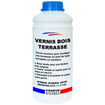 Vernis Bois Terrasse - 1 L - Codeve Bois - Pour La Protection De Votre Terrasse, Bord De Piscine Ou Caillebotis. - Bricoman