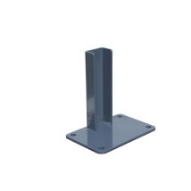 Platine Aluminium Pour Poteau De Départ Ou Fin De Clôture Gris Anthracite Ral 7015, L : 10 Cm, L : 15 Cm - Bricoman