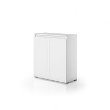 Armoire De Salle De Bains Blanche Multifonctionnelle 2 Portes - Bricoman