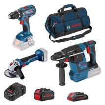 Pack 3 Outils 18v (1x4.0ah+1x8.0ah) Bosch Kit Dans Sac De Transport - Bosch 0615990m3c - Bricoman