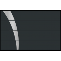 Porte De Garage Sectionnelle Grise Motorisée Avec Décors Rainbow L.300 X H.200 Cm X Ep.40 Mm - Bricoman