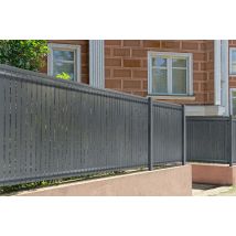 Kit Lamelles Occultantes Pvc 10m Cinto H.100cm Gris - Avec Clips Et Profil De Finition - Tecnomat