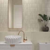 Carrelage Mur Premium Beige Brillant Kit-kat Mosaic Ivory Glossy 11,5x23,1cm - Bricoman