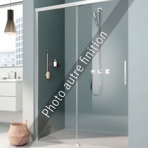 Paroi De Douche Coulissante Largeur 180 Cm Hauteur 2,00m Profilé Noir Soft Verre Clair - Bricoman