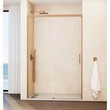 Paroi De Douche Fixe+coulissant 125-130 Cm. Modèle: Basica Cuivre - Tecnomat