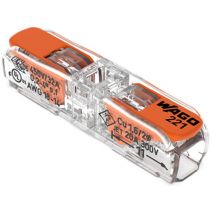 Borne Wago 221 Inline 2x4mm² À Leviers Souple & Rigide - Boite De 60 - Wago - 221-2411 - Bricoman